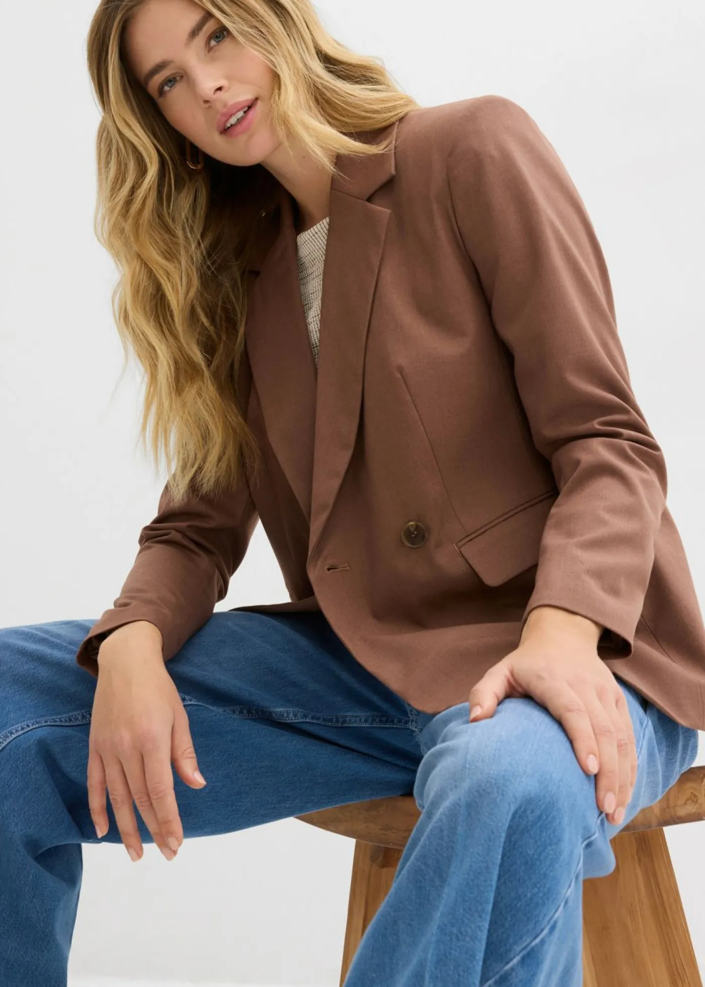 Outlet Americana de mezcla de viscosa Mujer Blazers