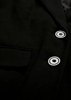 Online Americana de punto de algodón con detalles de rayas Mujer Blazers