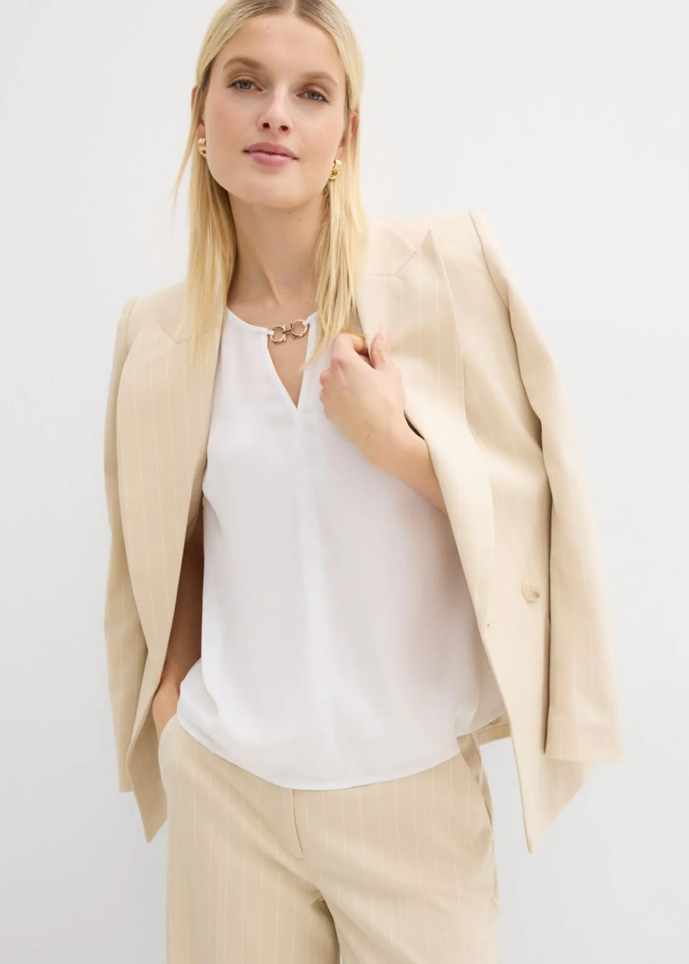 Best Americana de raya diplomática Mujer Blazers|Novedades