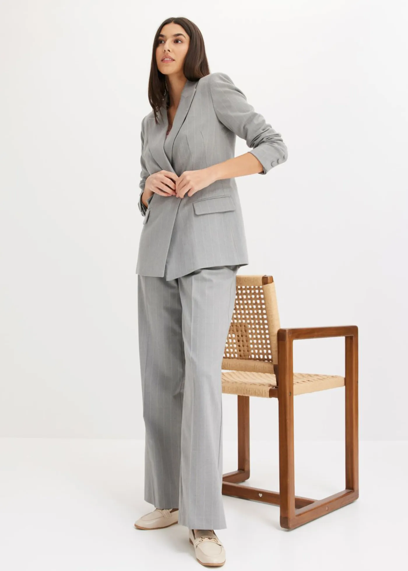 Hot Americana de raya diplomática Mujer Blazers