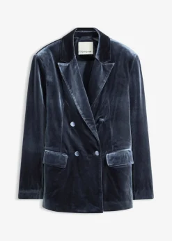 Americana de terciopelo suave Mujer Blazers
