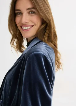 Americana de terciopelo suave Mujer Blazers