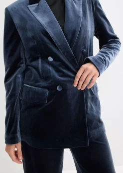 Americana de terciopelo suave Mujer Blazers