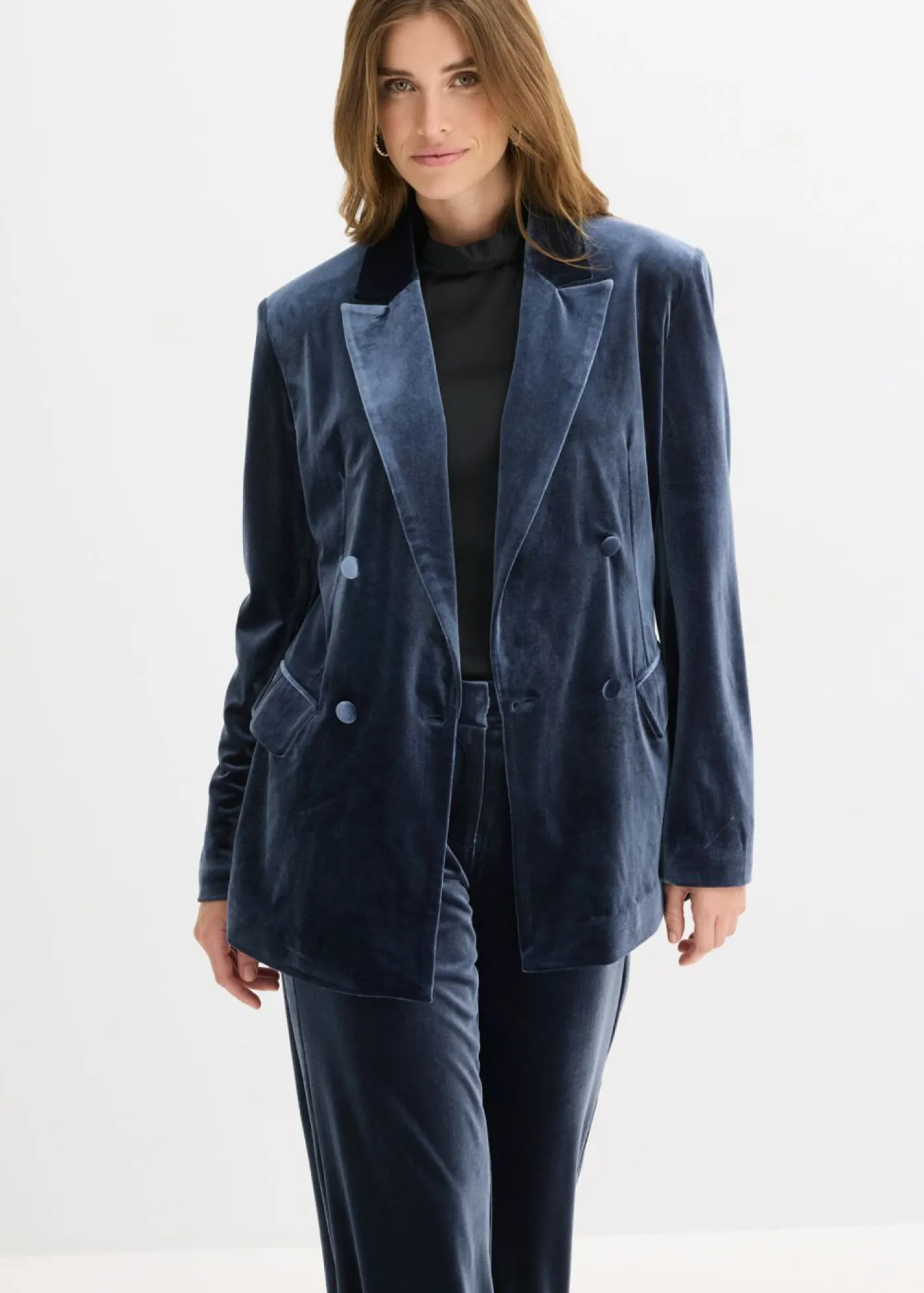 Americana de terciopelo suave Mujer Blazers
