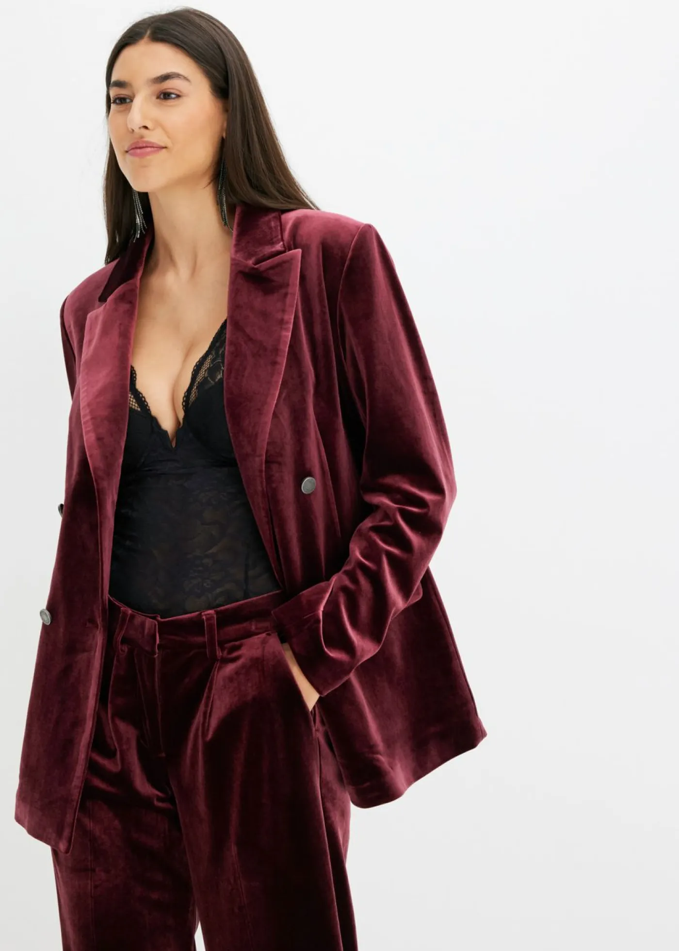 Sale Americana de terciopelo suave Mujer Blazers