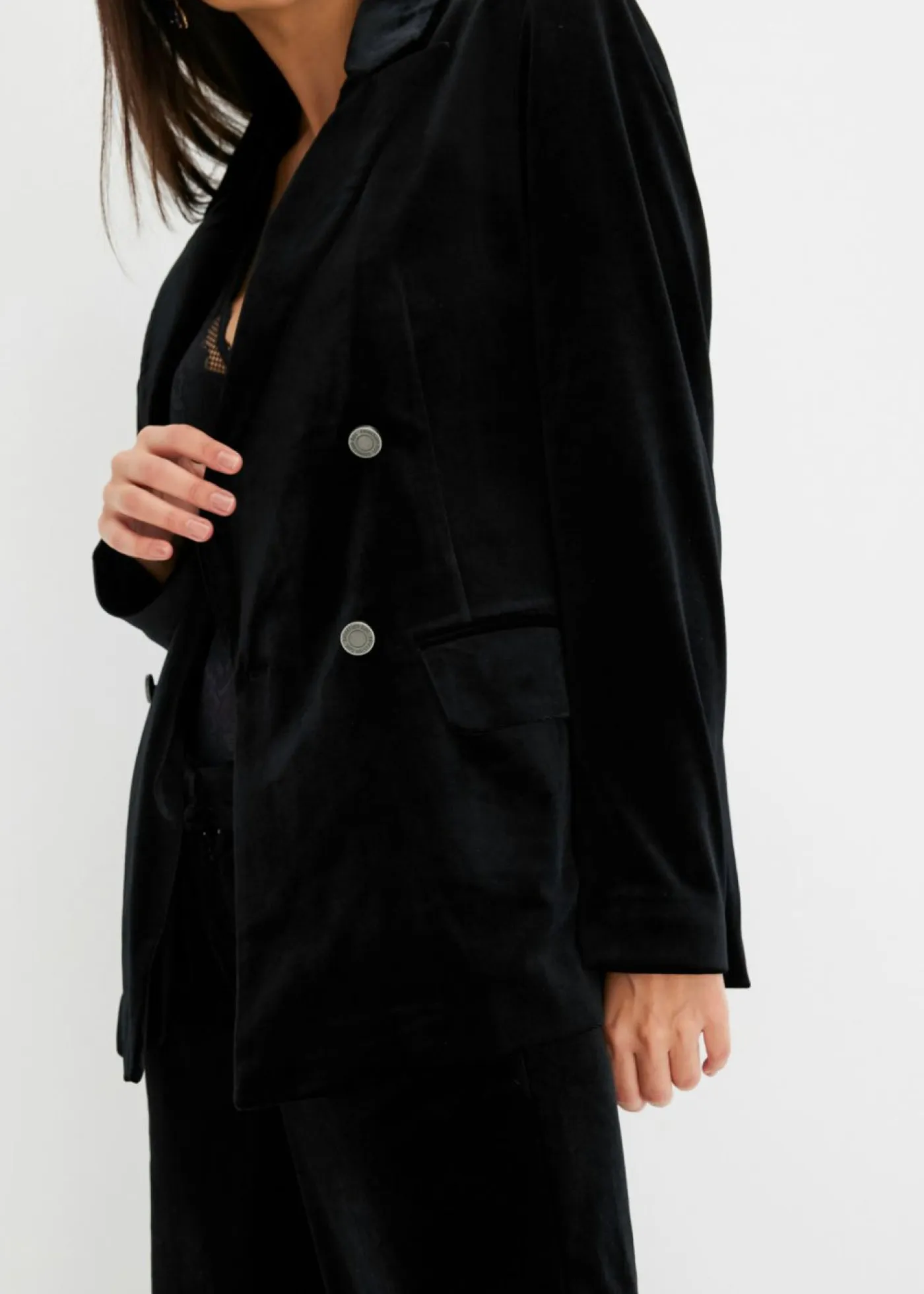 Outlet Americana de terciopelo suave Mujer Blazers
