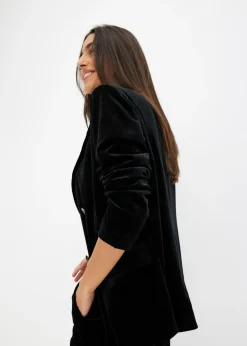 Outlet Americana de terciopelo suave Mujer Blazers