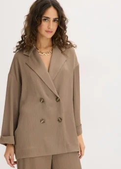 Clearance Americana holgada con doble botonadura Mujer Blazers
