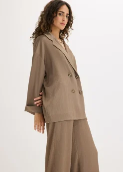 Clearance Americana holgada con doble botonadura Mujer Blazers