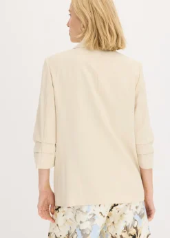 Discount Americana holgada de viscosa con mangas 3/4 Mujer Blazers