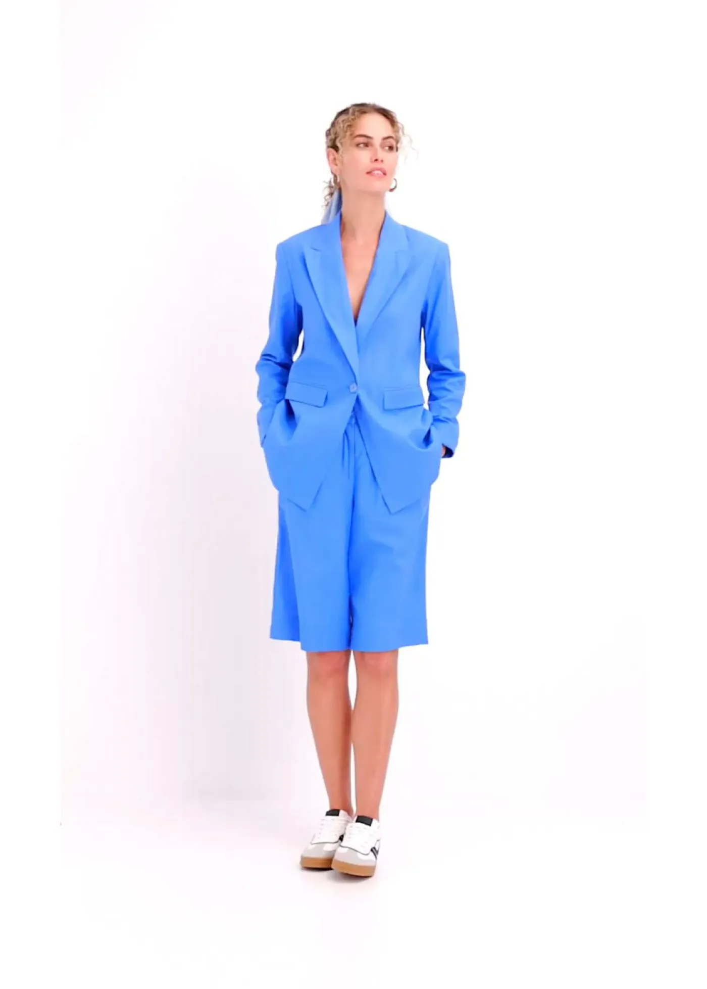 Clearance Americana informal de lino con solapa ancha Mujer Blazers