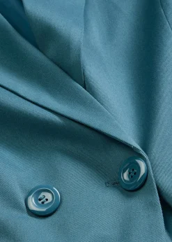 Online Americana larga con escote en V y mangas largas Mujer Chaquetas Y Abrigos