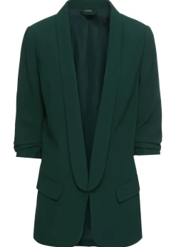 Online Americana larga con mangas drapeadas Mujer Blazers