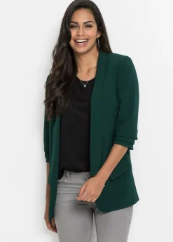 Online Americana larga con mangas drapeadas Mujer Blazers
