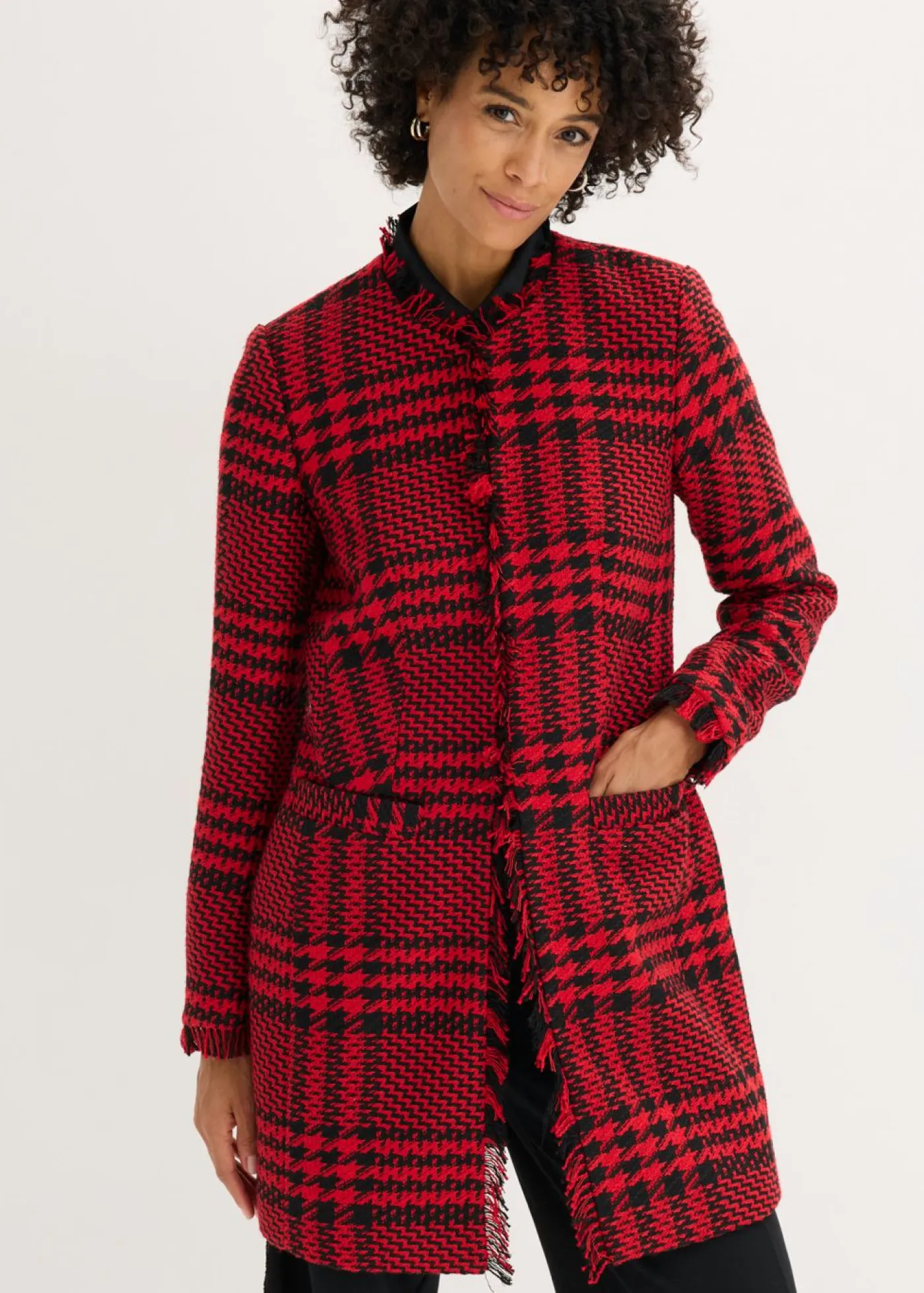 Best Americana larga de bouclé Mujer Blazers
