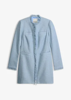 Hot Americana larga de bouclé Mujer Blazers