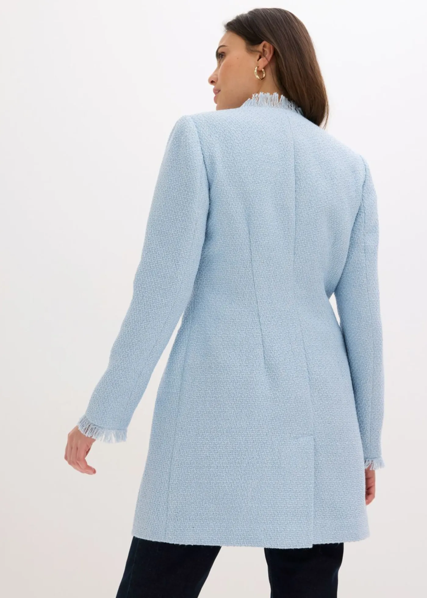 Hot Americana larga de bouclé Mujer Blazers