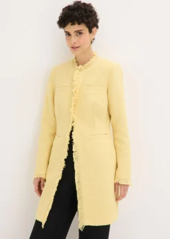Americana larga de bouclé Mujer Blazers