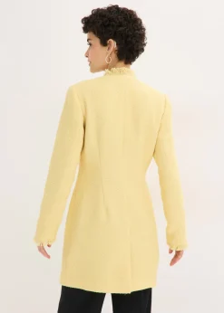 Americana larga de bouclé Mujer Blazers