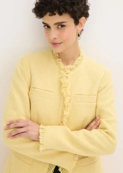 Americana larga de bouclé Mujer Blazers