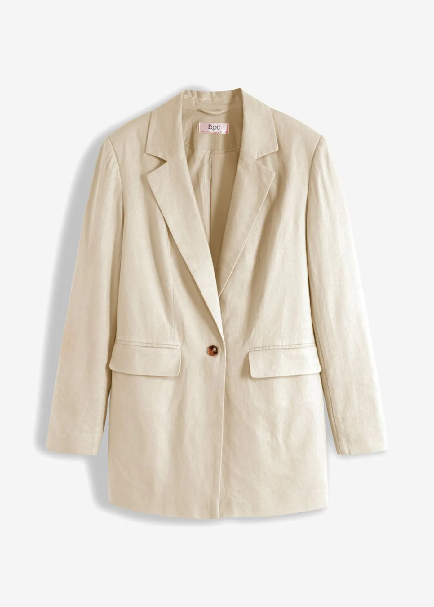 Clearance Americana larga de mezcla de lino y viscosa Mujer Blazers