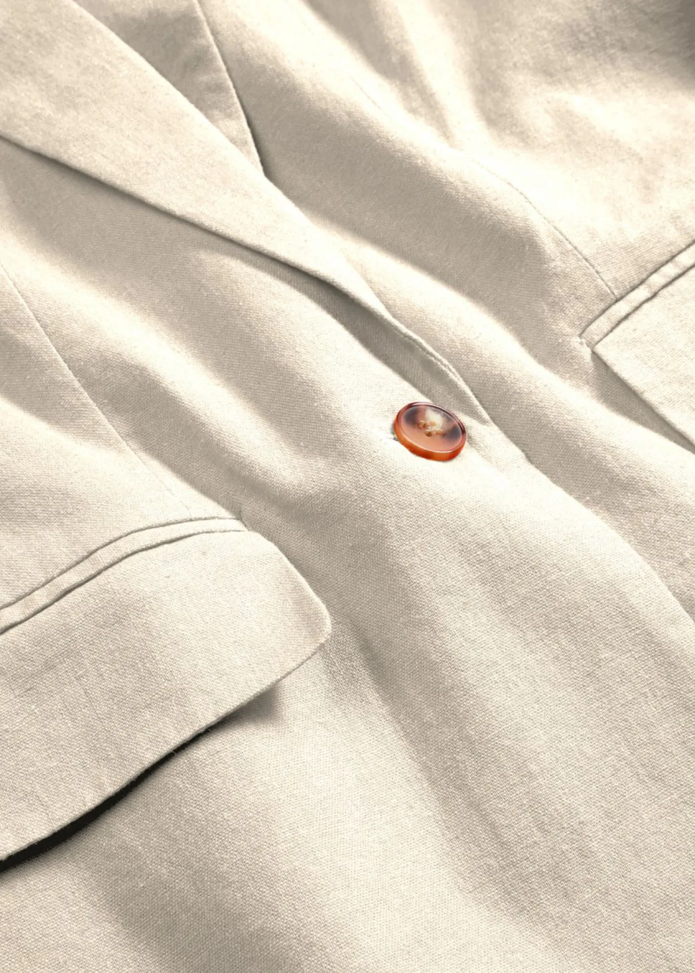 Clearance Americana larga de mezcla de lino y viscosa Mujer Blazers