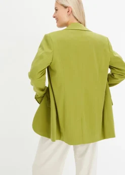 Best Americana larga de mezcla de viscosa Mujer Blazers