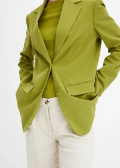 Best Americana larga de mezcla de viscosa Mujer Blazers