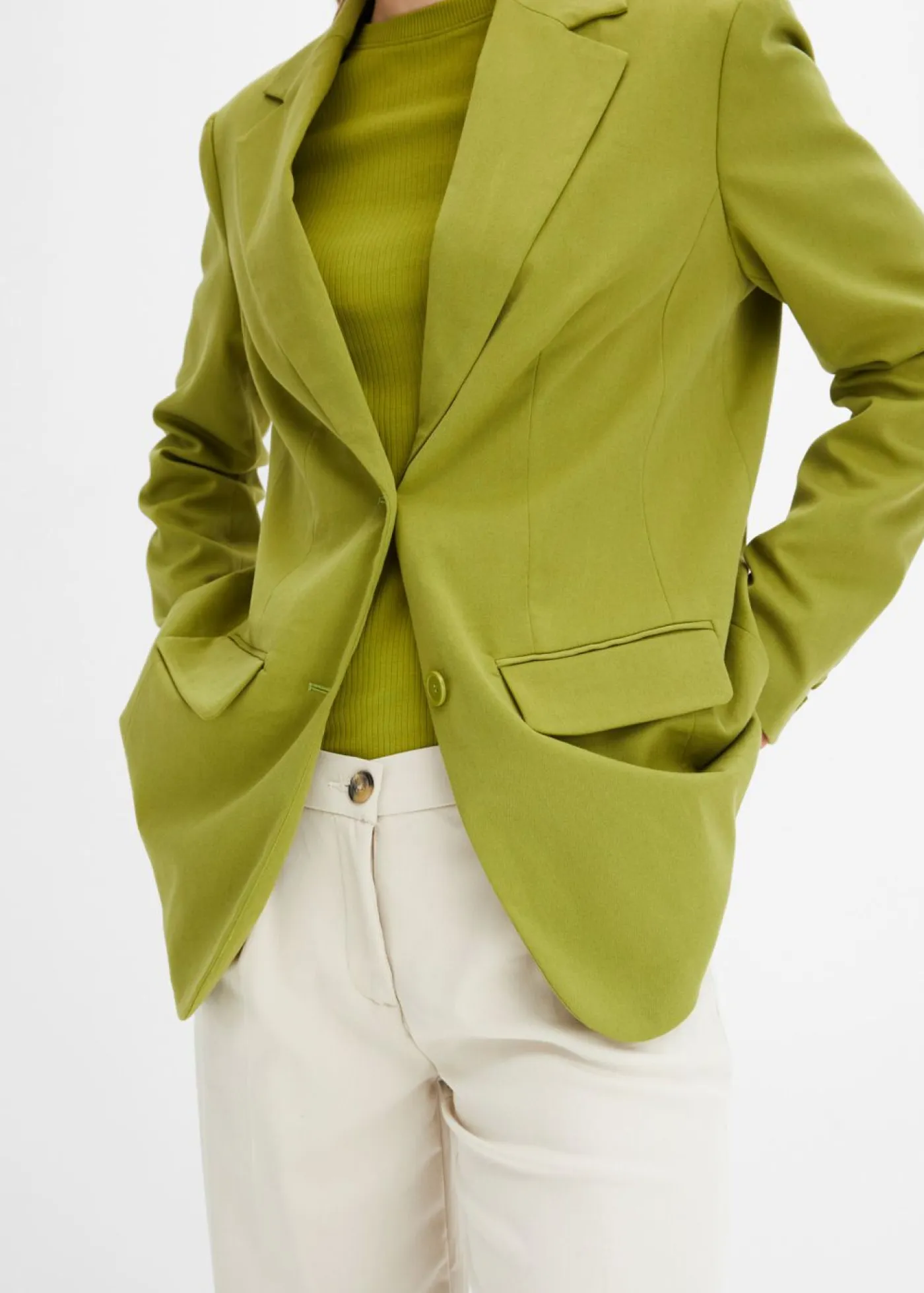 Best Americana larga de mezcla de viscosa Mujer Blazers