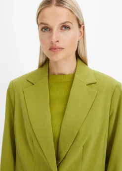 Best Americana larga de mezcla de viscosa Mujer Blazers