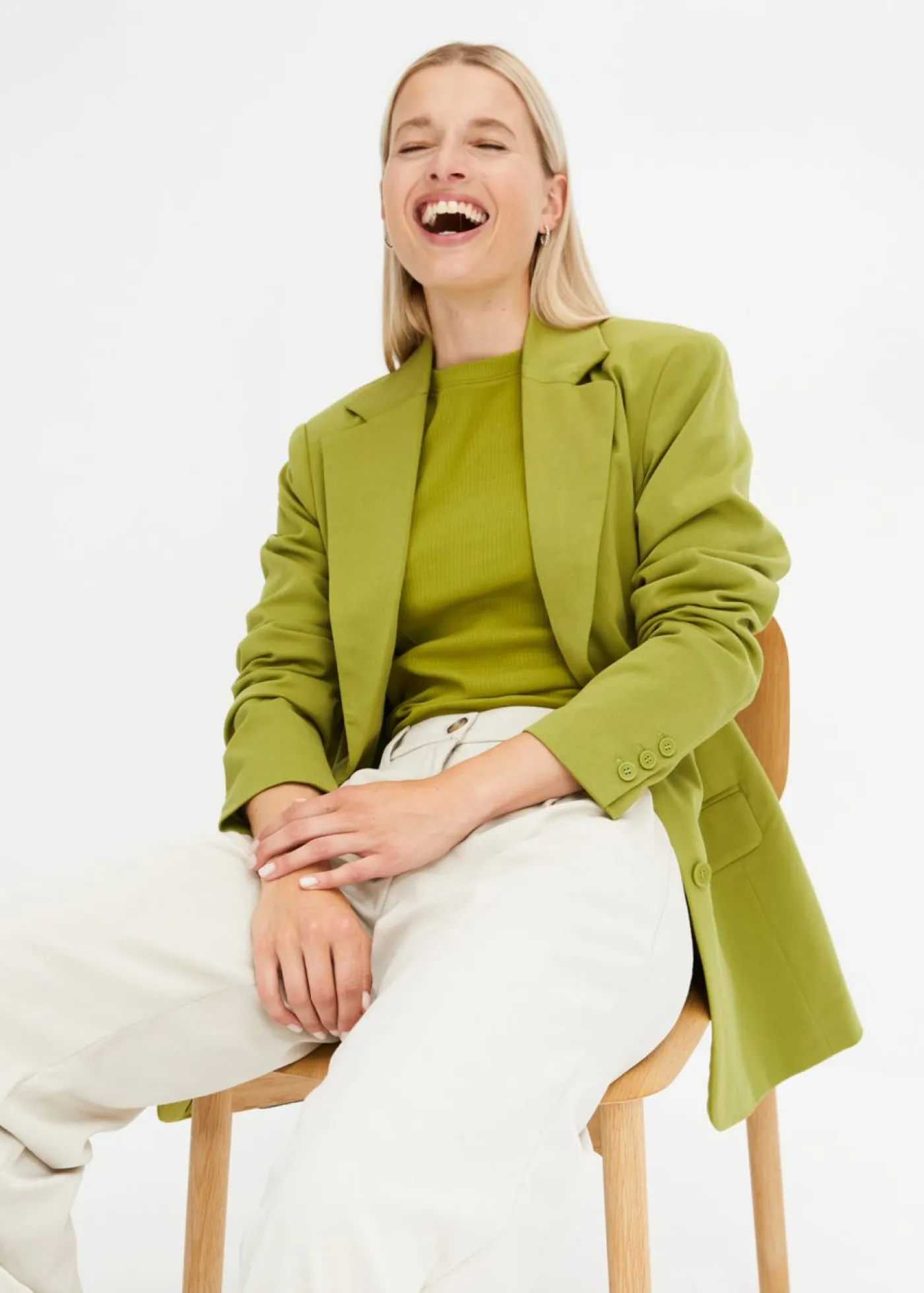 Best Americana larga de mezcla de viscosa Mujer Blazers