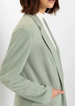 Online Americana larga de punto con bolsillos Mujer Blazers