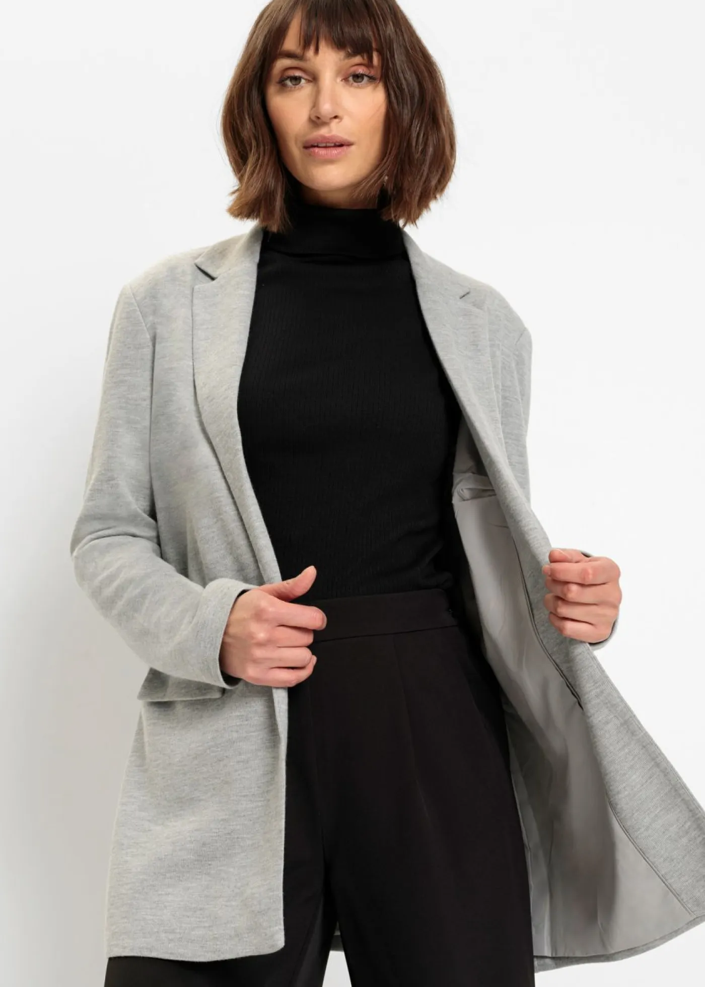 Outlet Americana larga de punto con bolsillos Mujer Blazers