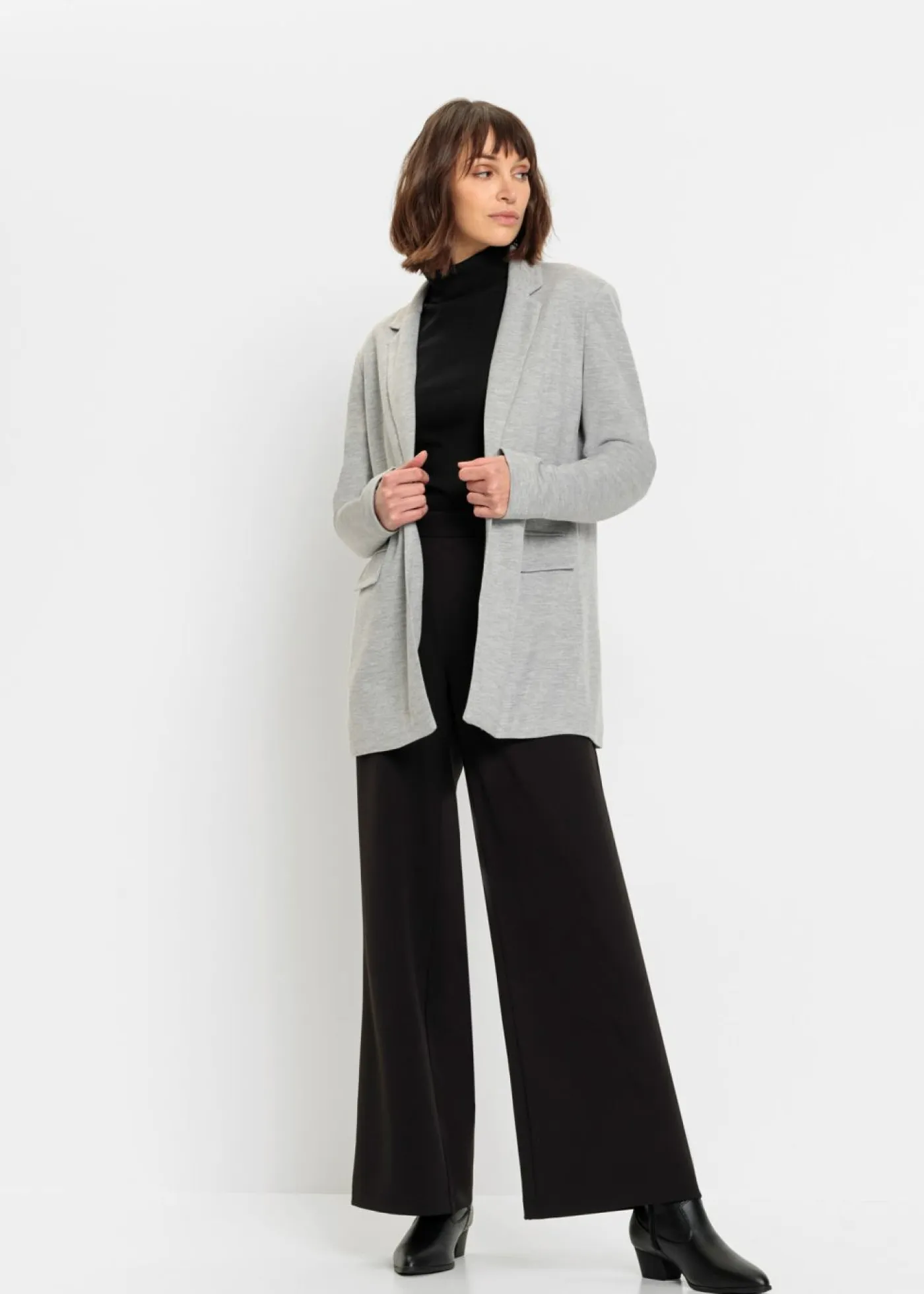 Outlet Americana larga de punto con bolsillos Mujer Blazers