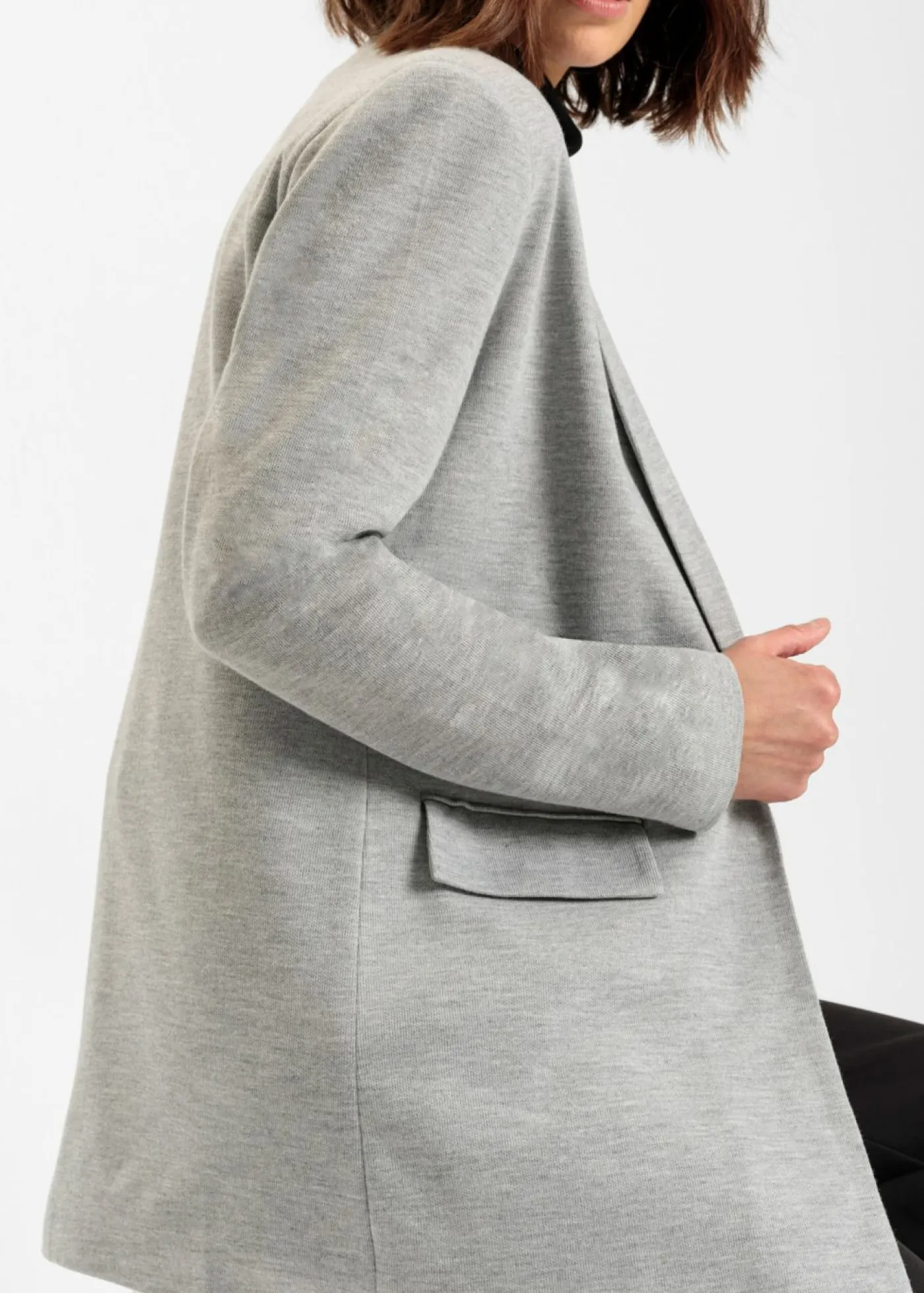 Outlet Americana larga de punto con bolsillos Mujer Blazers