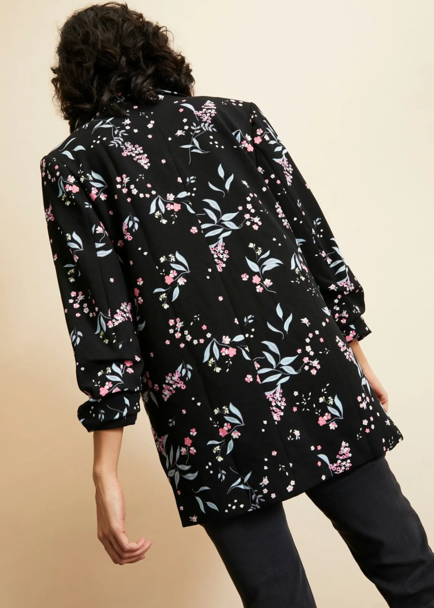 Clearance Americana larga estampada Mujer Blazers