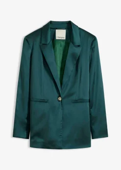 Hot Americana oversize de satén Mujer Blazers