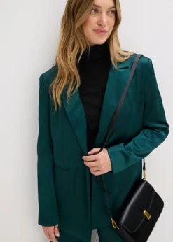 Hot Americana oversize de satén Mujer Blazers