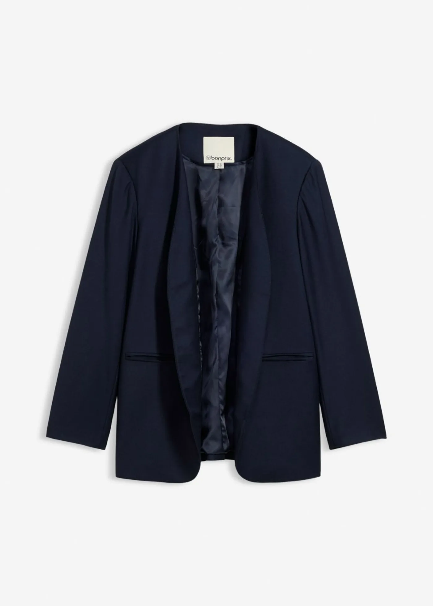 Clearance Americana sin cuello de suave mezcla de lana Mujer Premium|Blazers