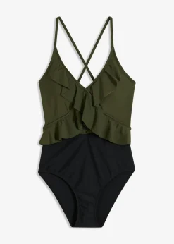 Clearance Bañador con abertura y volantes Mujer Ropa Para Ir A La Playa|Novedades