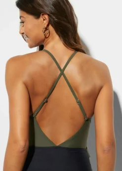 Clearance Bañador con abertura y volantes Mujer Ropa Para Ir A La Playa|Novedades