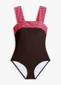 Outlet Bañador con efecto moldeador medio y tirantes anchos Mujer Vestidos Moldeadores|Bañadores