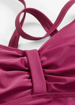 Hot Bañador con efecto moldeador medio y fruncido Mujer Vestidos Moldeadores|Bañadores