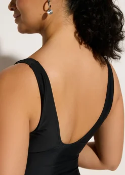 Sale Bañador con efecto moldeador medio e insertos estampados Mujer Vestidos Moldeadores|Bañadores