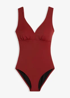 New Bañador con efecto moldeador medio y escote en V Mujer Vestidos Moldeadores|Bañadores