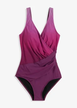 Hot Bañador con efecto moldeador medio y efecto cruzado Mujer Vestidos Moldeadores|Bañadores