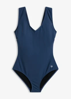 Outlet Bañador con efecto moldeador medio y escote en V Mujer Ropa De Baño Deportiva|Vestidos Moldeadores