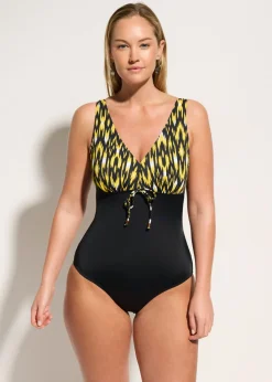 Sale Bañador con efecto moldeador medio y tirantes anchos Mujer Vestidos Moldeadores|Bañadores