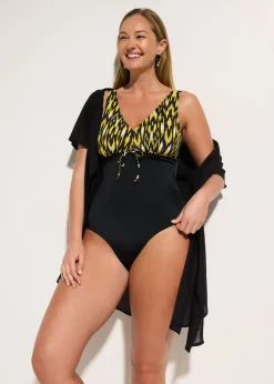Sale Bañador con efecto moldeador medio y tirantes anchos Mujer Vestidos Moldeadores|Bañadores