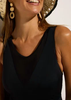 Hot Bañador con ligero efecto moldeador y mala Mujer Vestidos Moldeadores|Trajes De Baño